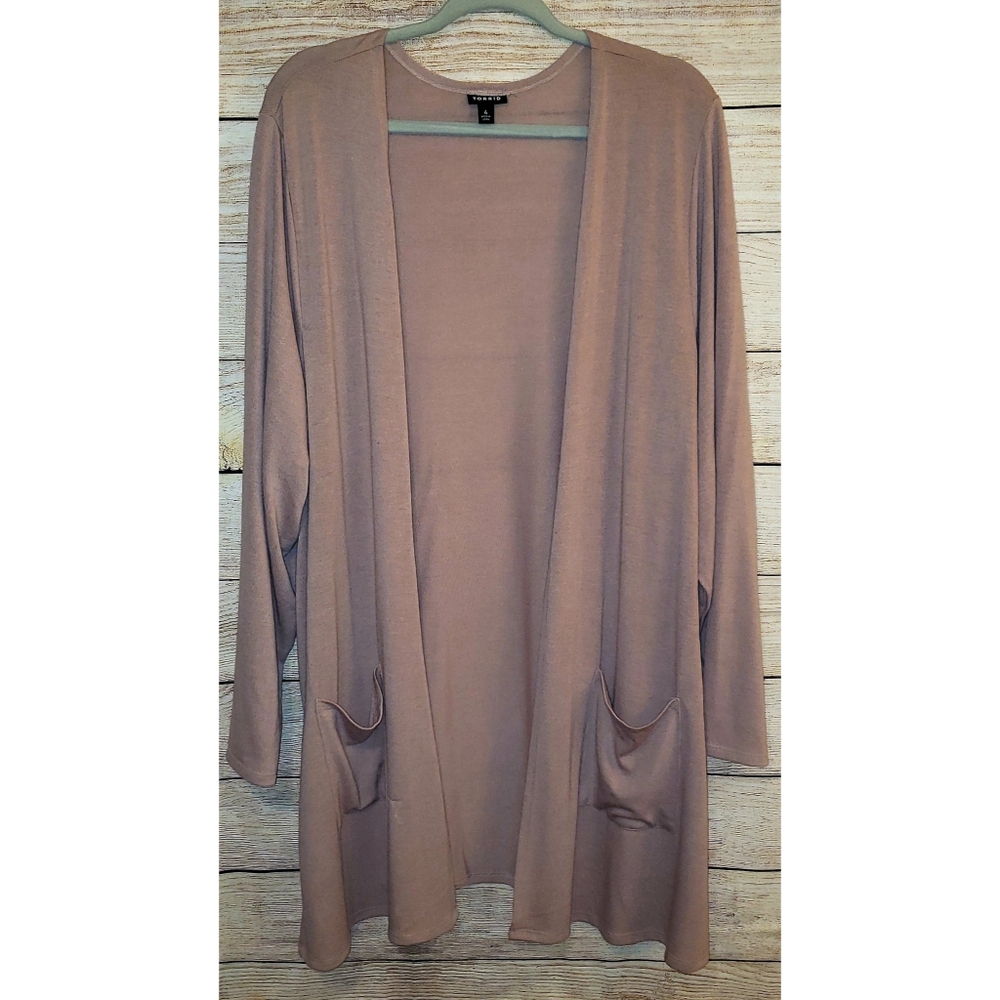TORRID Size 4 Dusty Mauve Cardigan